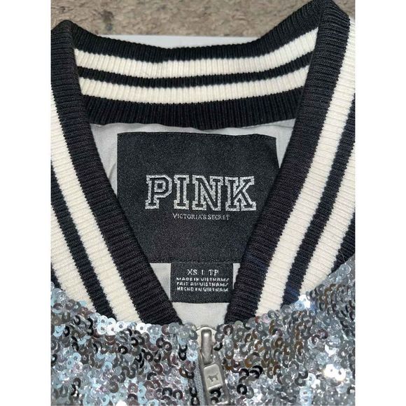 RARE Victoria's Secret Pink Full Sequin BLING Varsity Jacket Fashion Show 2013 C - Picture 14 of 15